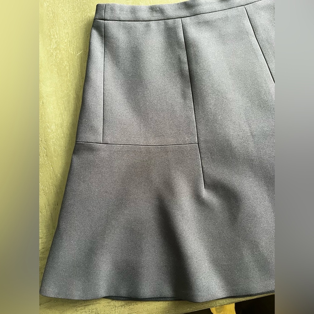 J.Crew Navy Blue Asymmetrical Seam A-Line Mini Skirt Size 10 Preppy Classic - Picture 4 of 7